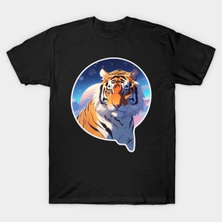 Beautiful cosmic Tiger art T-Shirt
